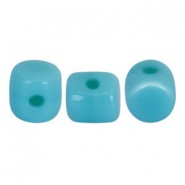 Les perles par Puca® Minos beads Opaque blue turquoise 63030
